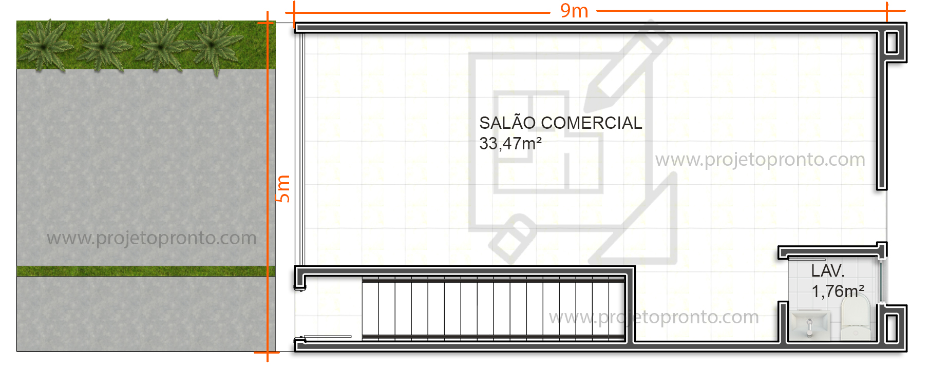 planta pronta comercial e residencial