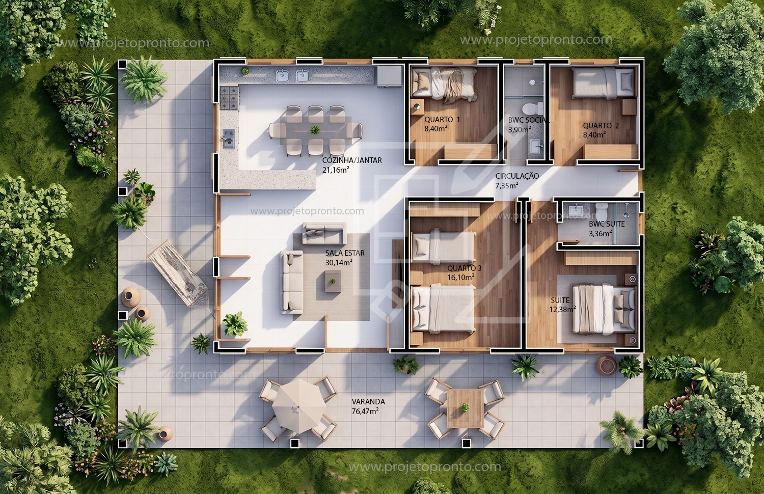 projeto pronto casa de campo