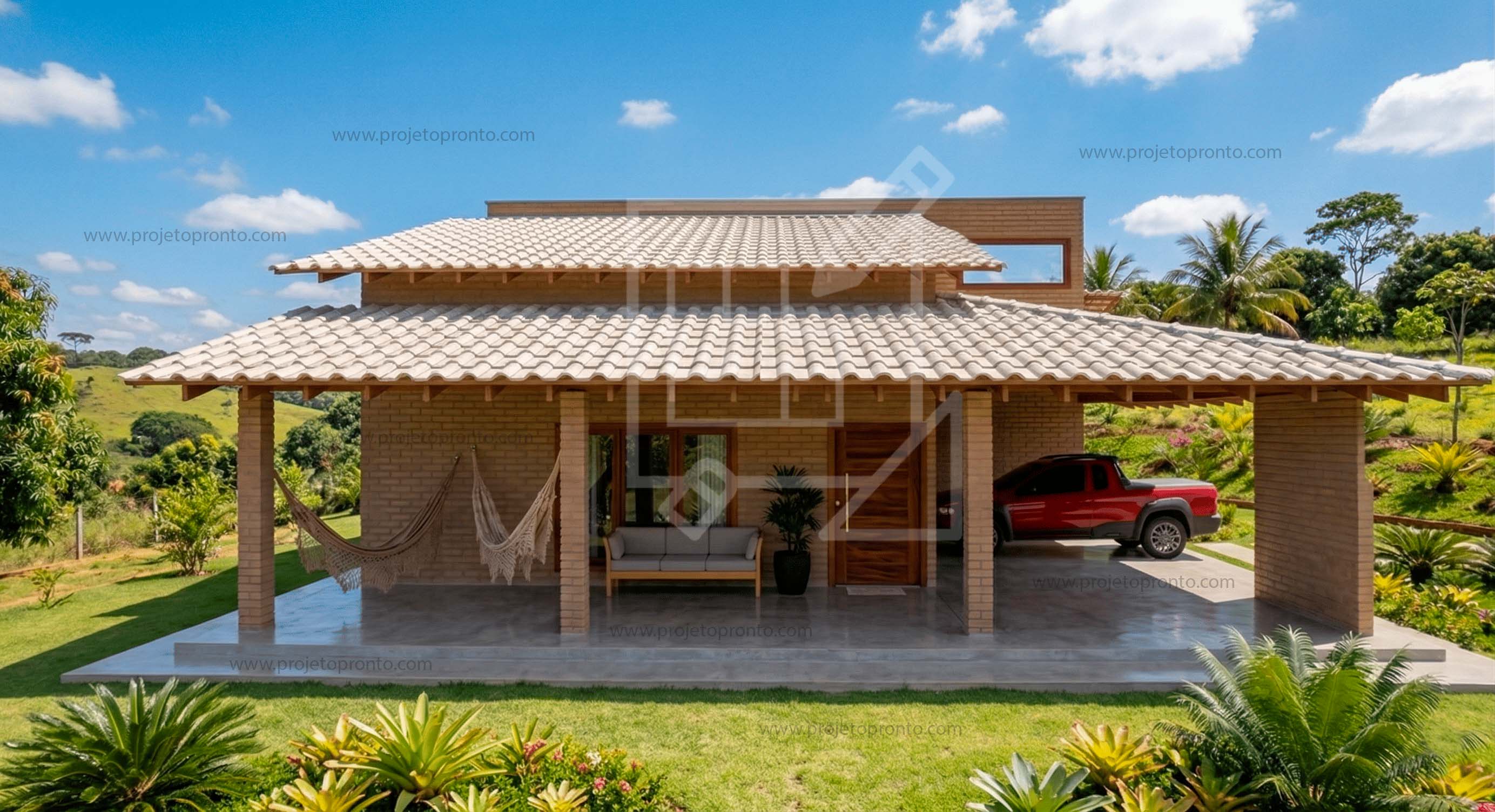 projeto pronto casa de tijolo ecologico