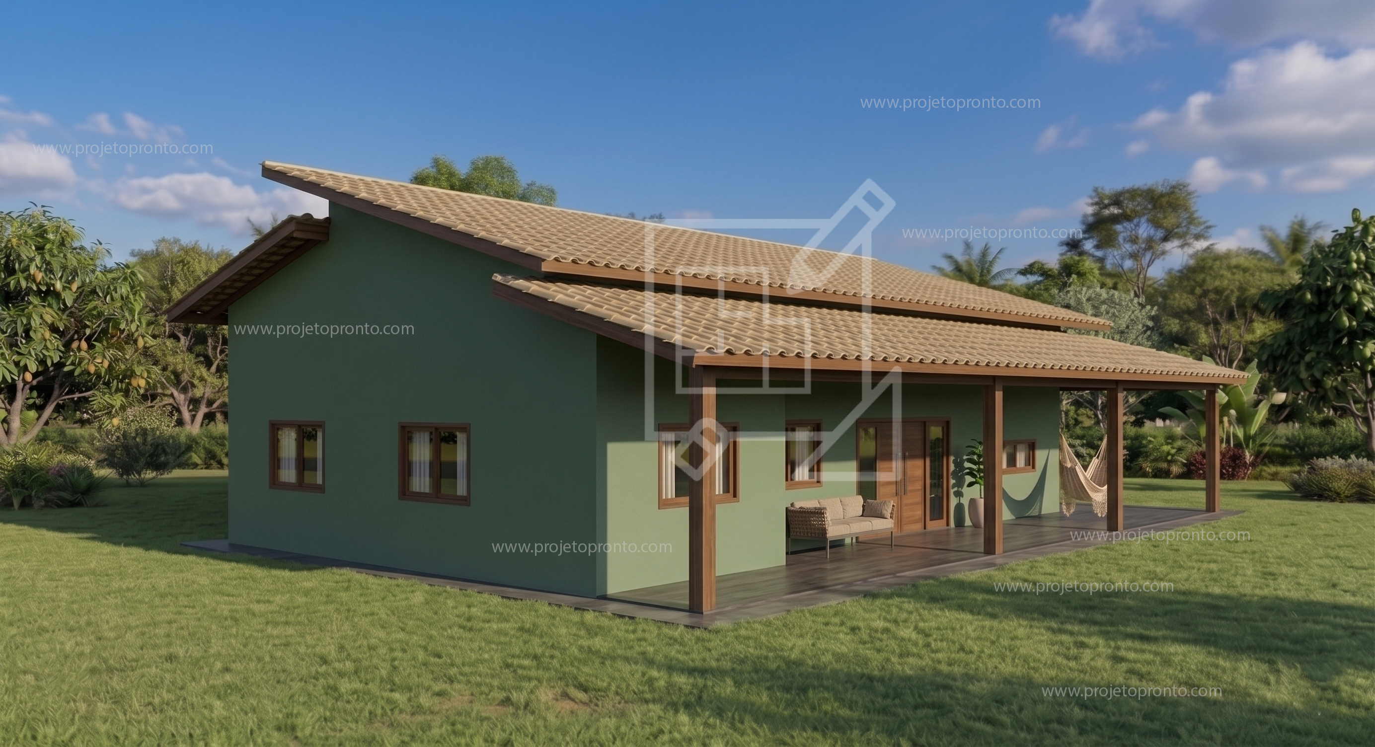 projeto pronto casa campo