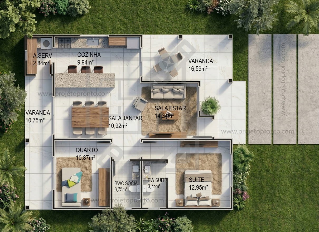 projeto pronto casa de tijolo ecologico