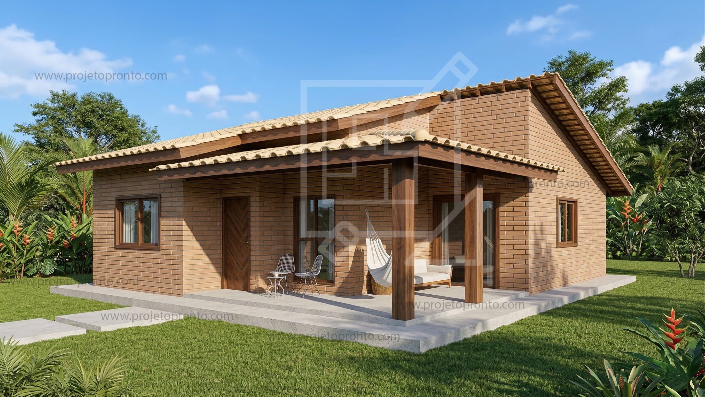 projeto pronto casa de tijolo ecologico