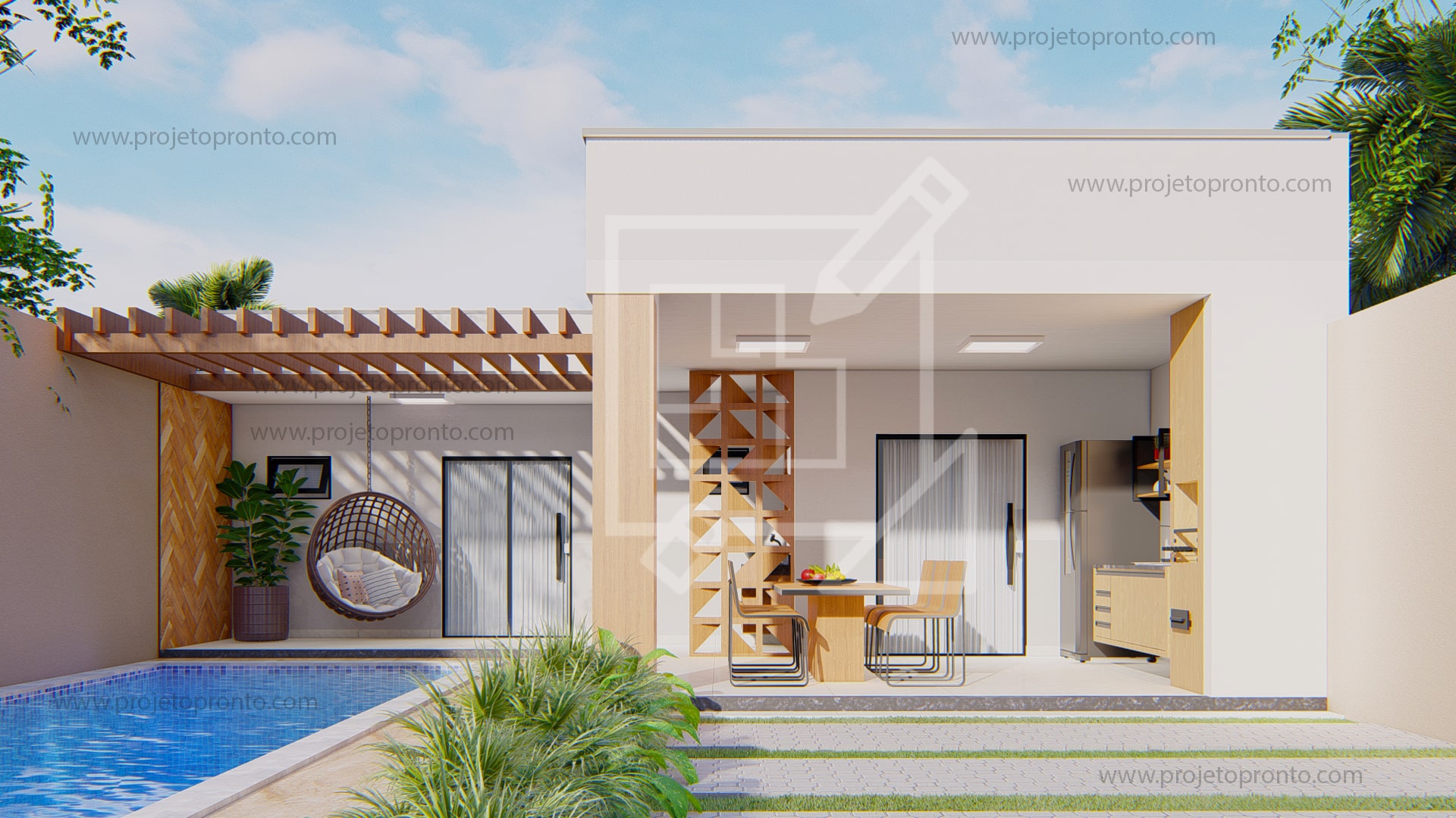 edicula com área gourmet