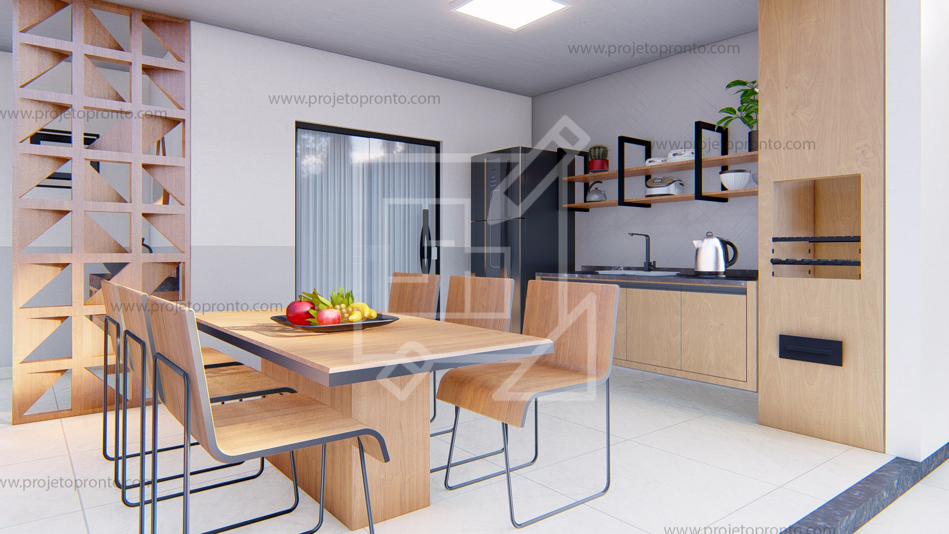 edicula com área gourmet