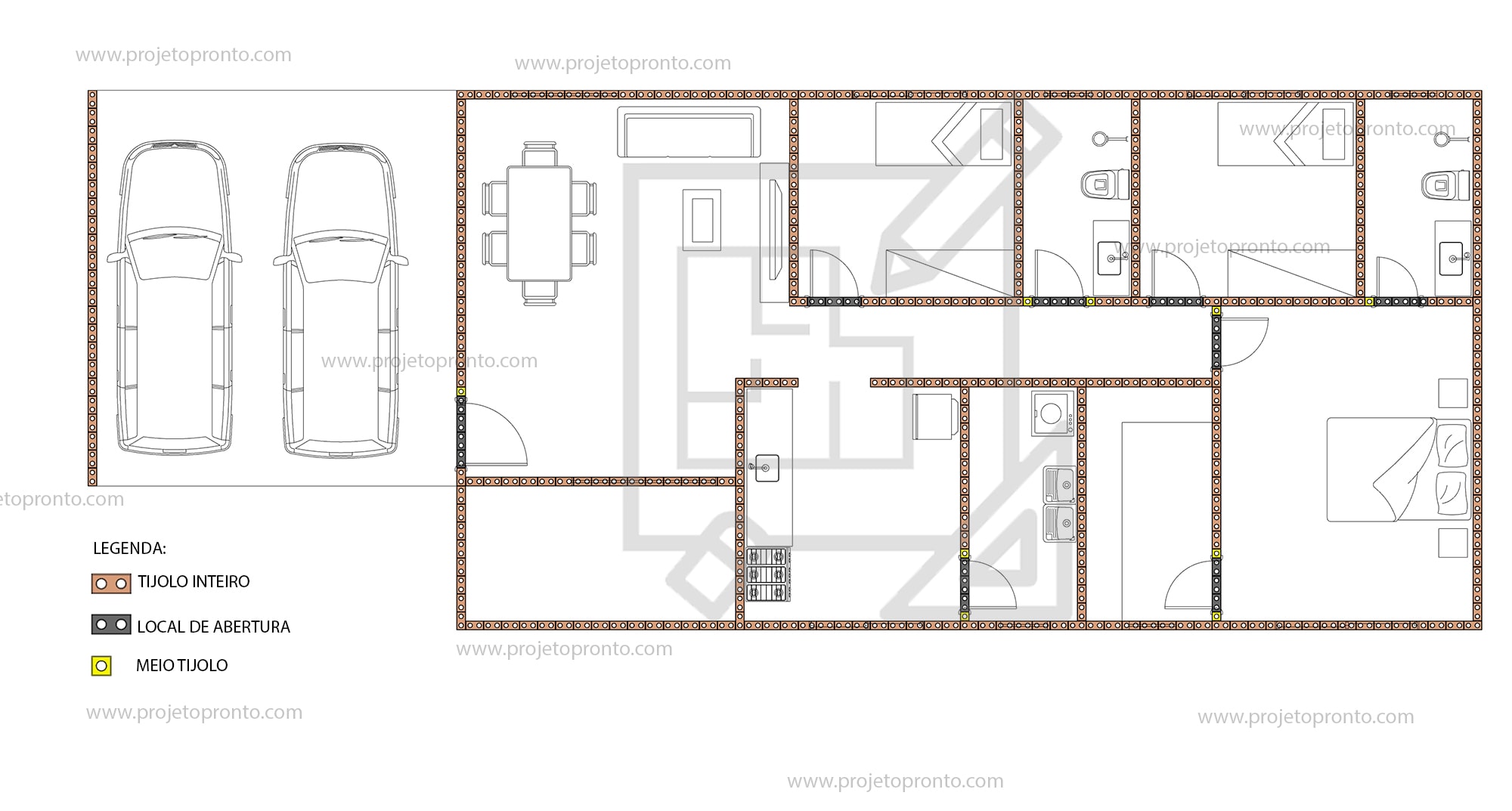 planta de fiada tijolo ecológico