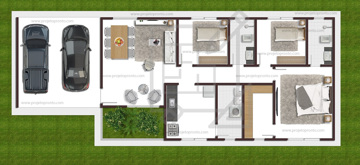 projeto pronto casa de tijolo ecologico