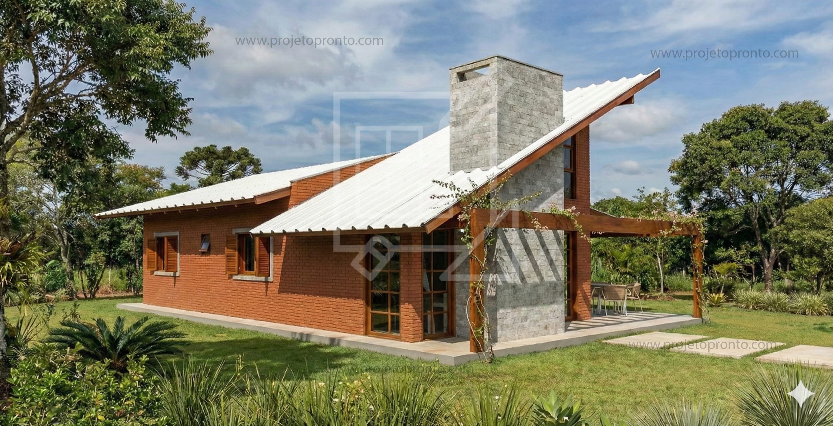 projeto pronto casa de tijolo ecologico