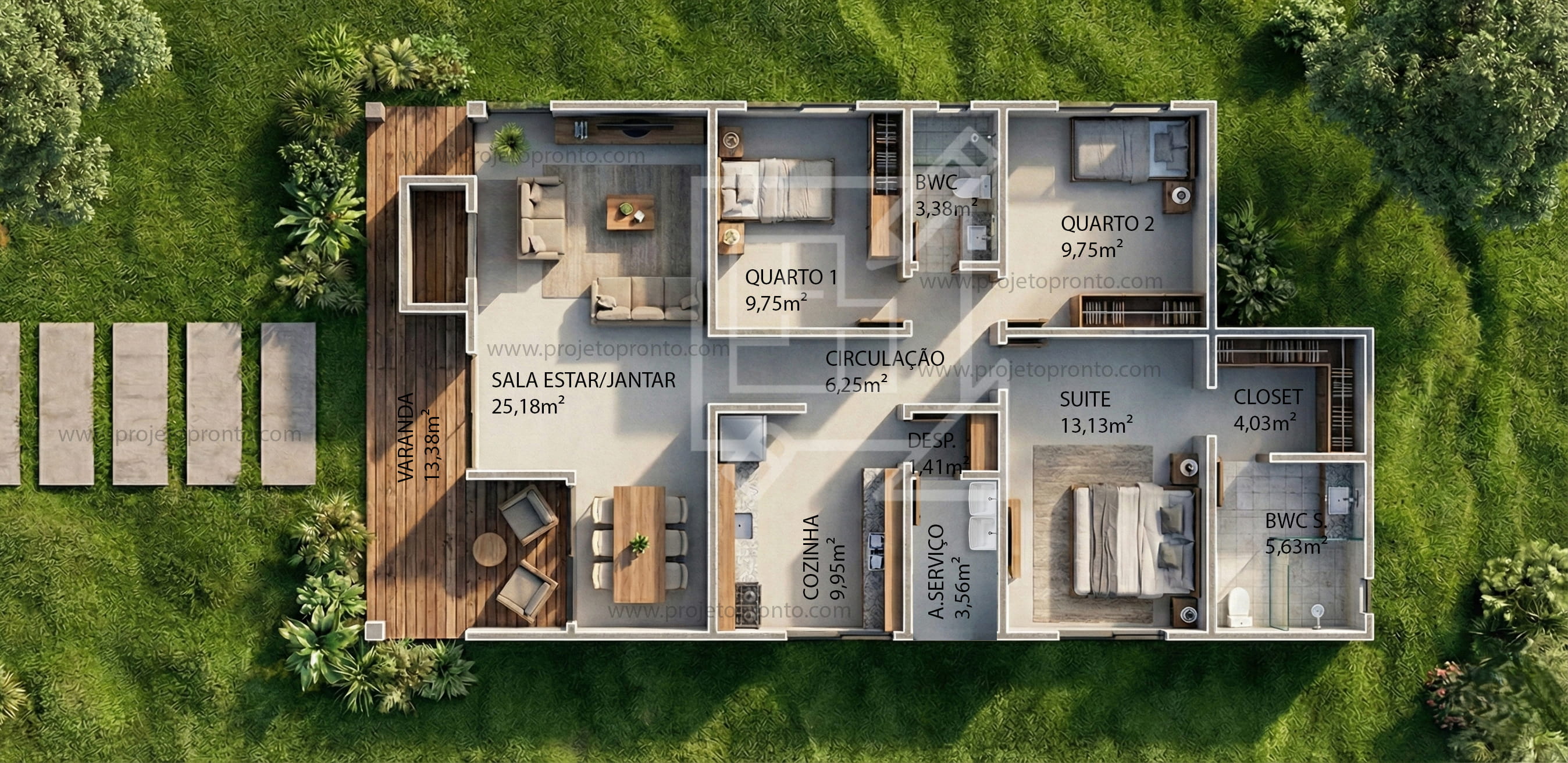 projeto pronto casa de tijolo ecologico