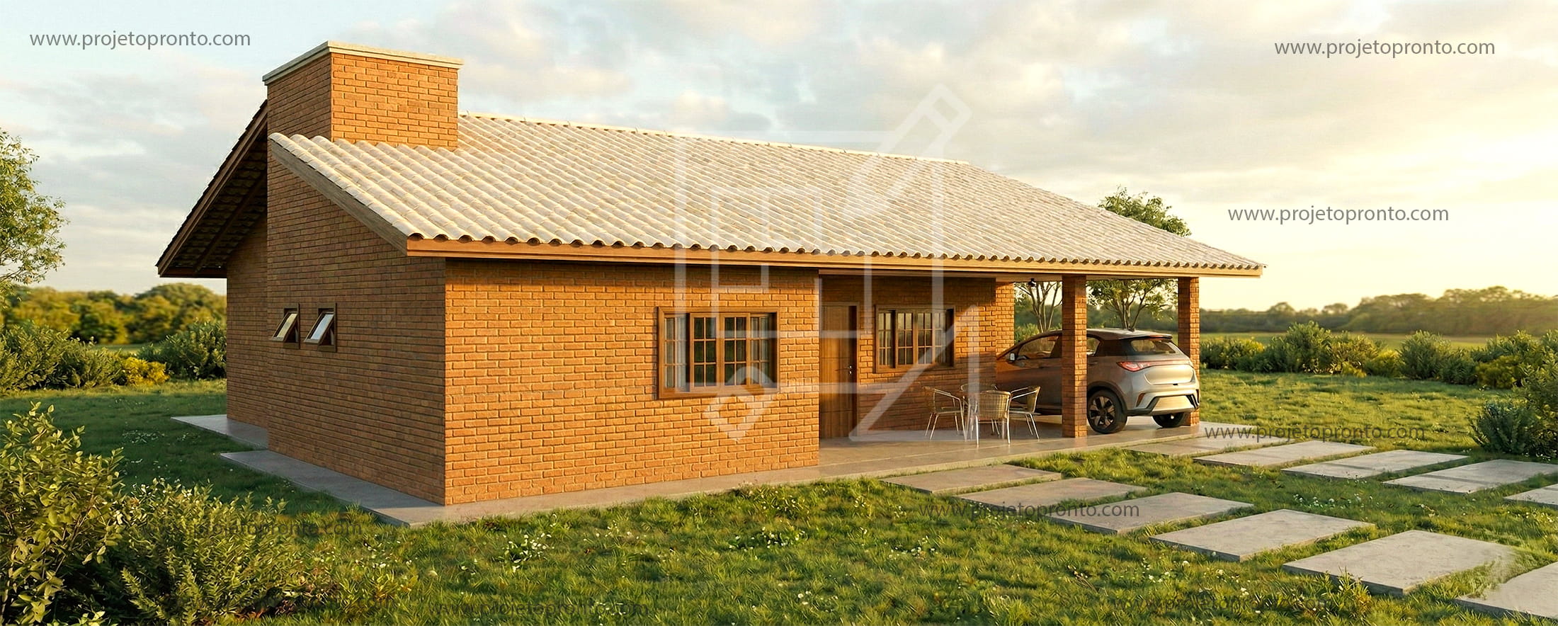 projeto pronto casa de tijolo ecologico