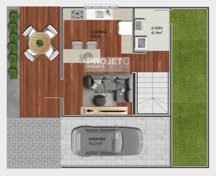 projeto de loft moderno