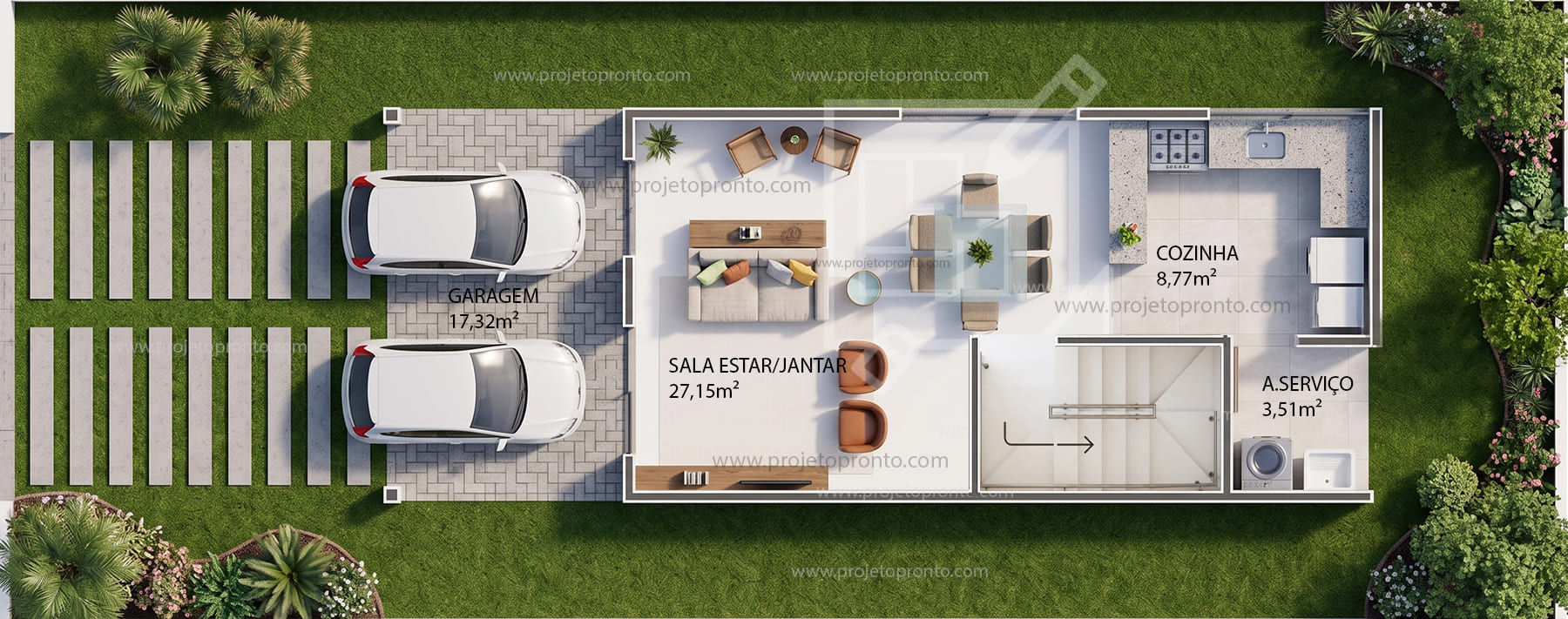 projeto pronto loft - projeto chalé