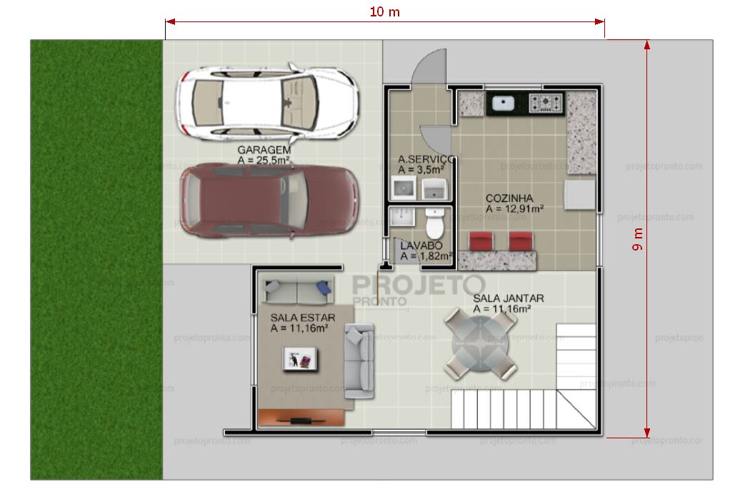 projeto pronto, plantas para construir, projetos de casas